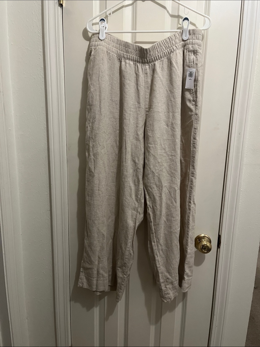 NWT Old Navy Beige Linen Wide Leg Pants
